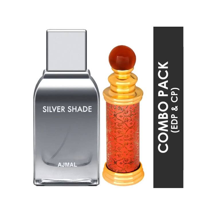 AJMAL Silver Shade Eau De Parfum And Classic Oud Concentrated Perfume Oil (2Pc) - Ajmal