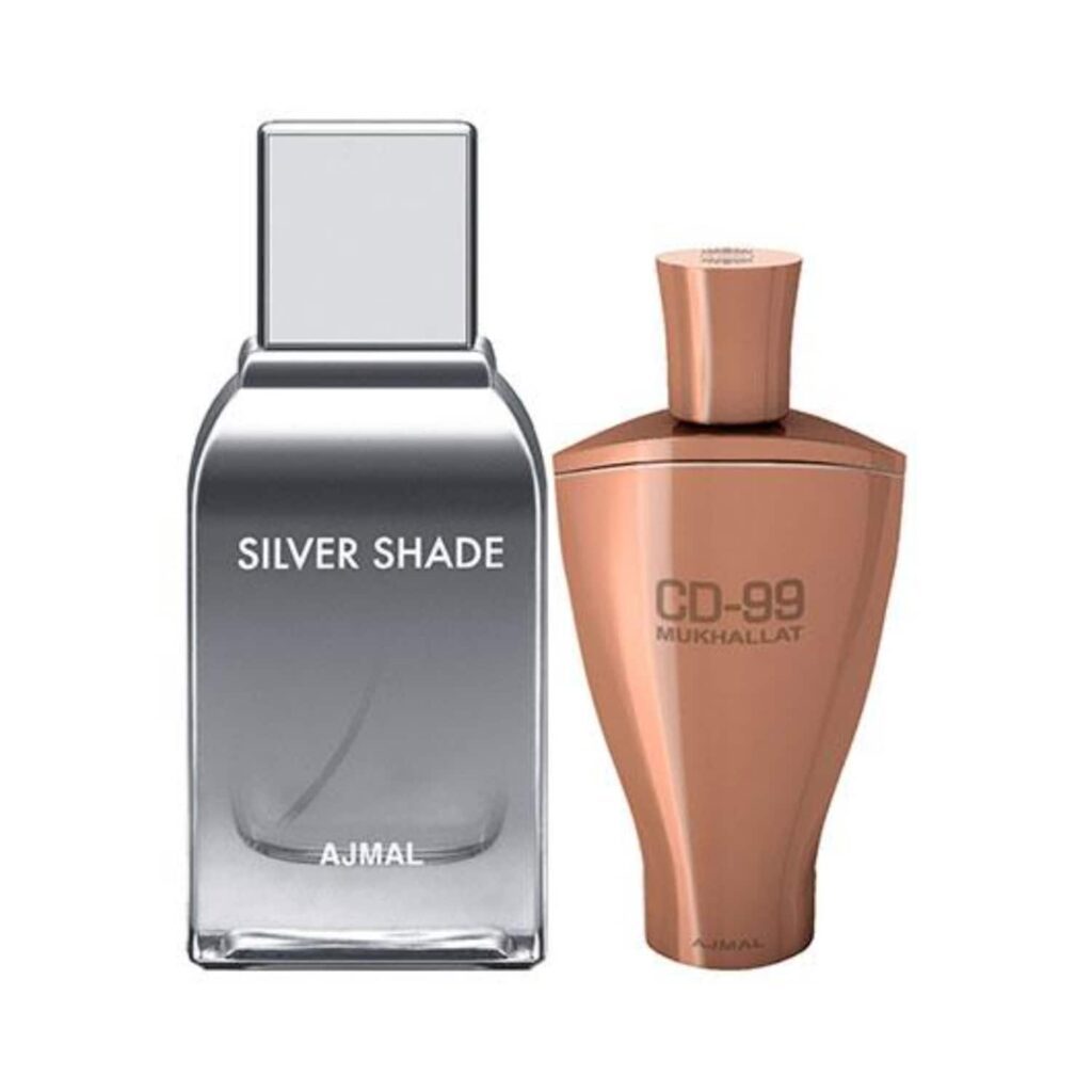 AJMAL Silver Shade Eau De Parfum Citrus Woody Perfume And CD 99 Mukhallat Floral Oriental - (2Pcs) - Ajmal