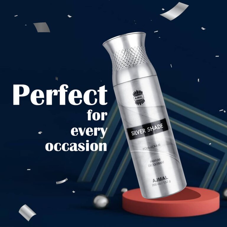 AJMAL Silver Shade Pour Homme Parfum Deodorant (200ml) - Ajmal