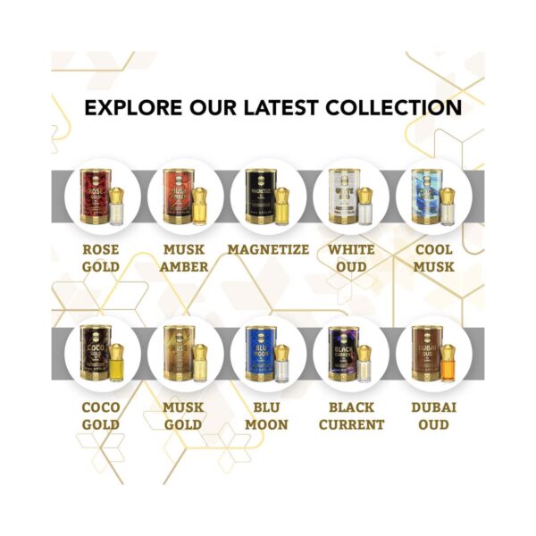 AJMAL White Oud Concentrated Perfume For Unisex (5 ml) - Ajmal
