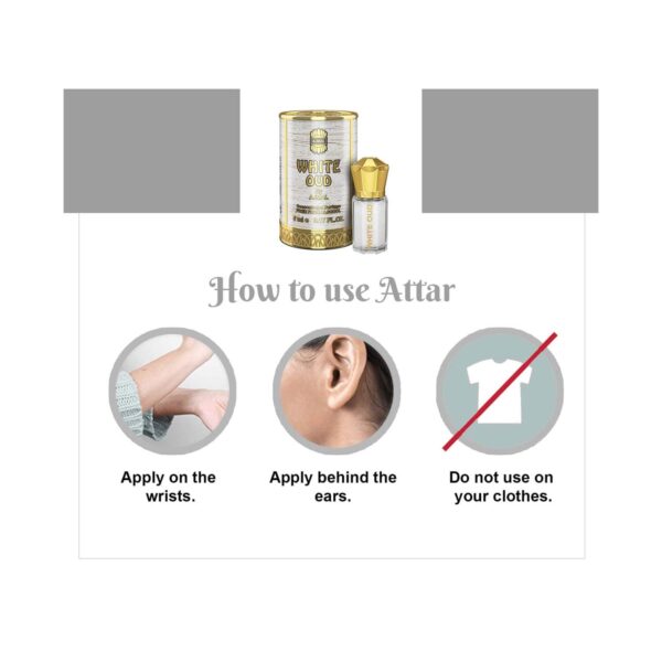 AJMAL White Oud Concentrated Perfume For Unisex (5 ml) - Ajmal