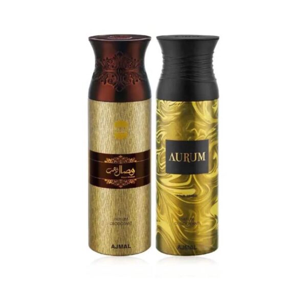 AJMAL Wisal Dhahab and Aurum Deodorant Spray - Pack of 2 (200ml Each) - Ajmal