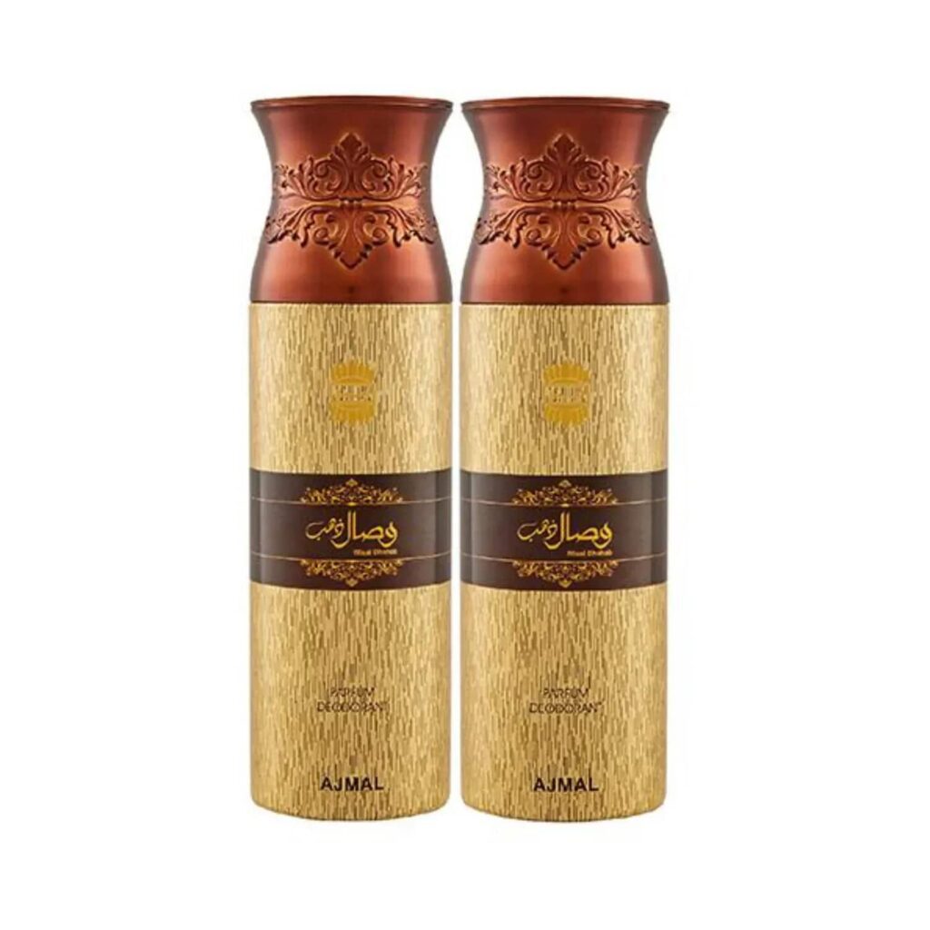 AJMAL Wisal Dhahab Deodorant Spray - Pack of 2 (200ml Each) - Ajmal