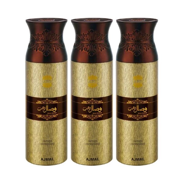 AJMAL Wisal Dhahab Deodorant Spray - Pack of 3 (200ml Each) - Ajmal