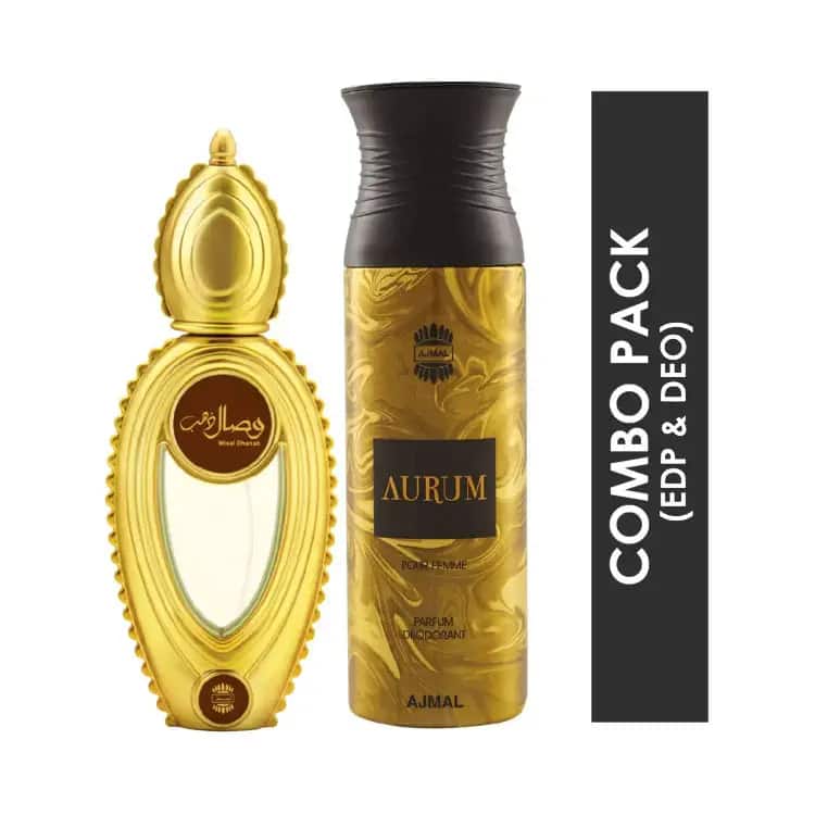 AJMAL Wisal Dhahab Eau De Parfum And Aurum Femme Deodorant (2Pc) - Ajmal