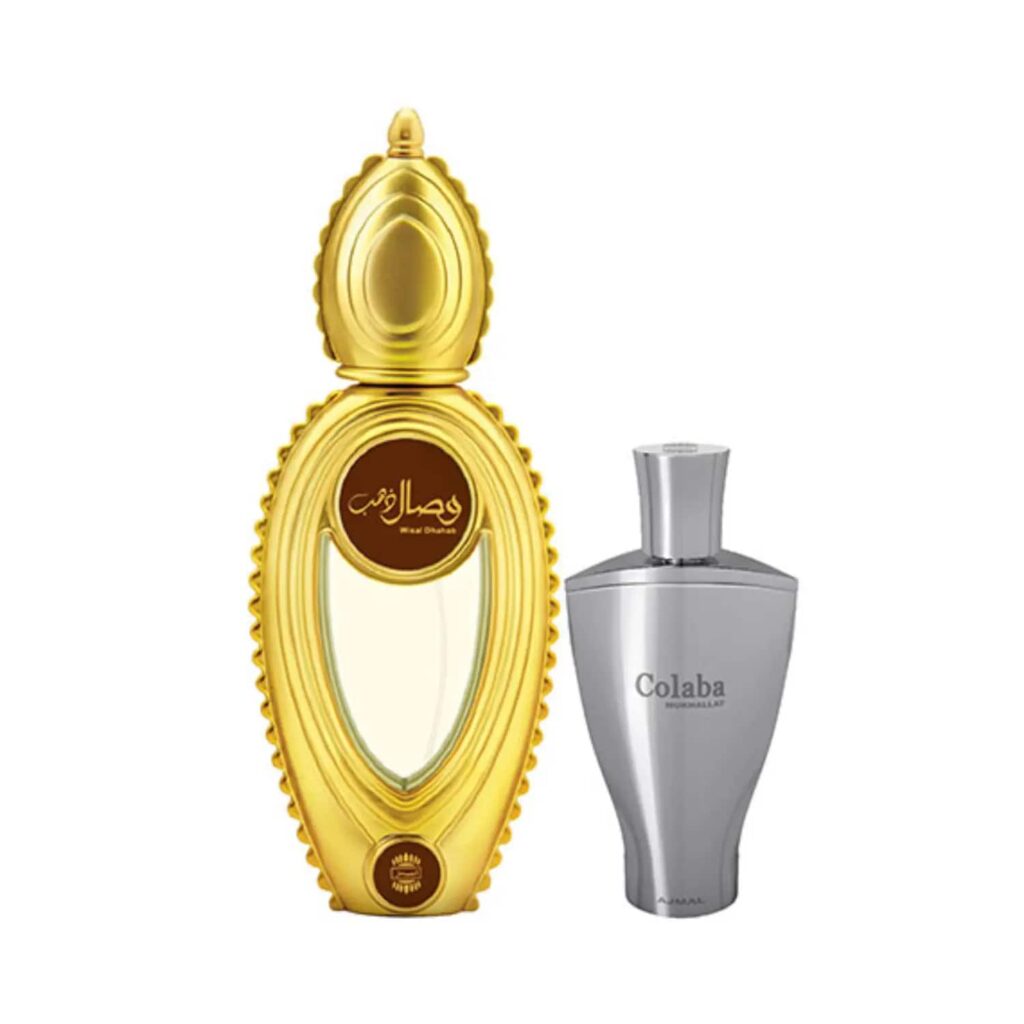 AJMAL Wisal Dhahab Eau De Parfum And Colaba Mukhallat Concentrated Perfume Oil (2Pc) - Ajmal