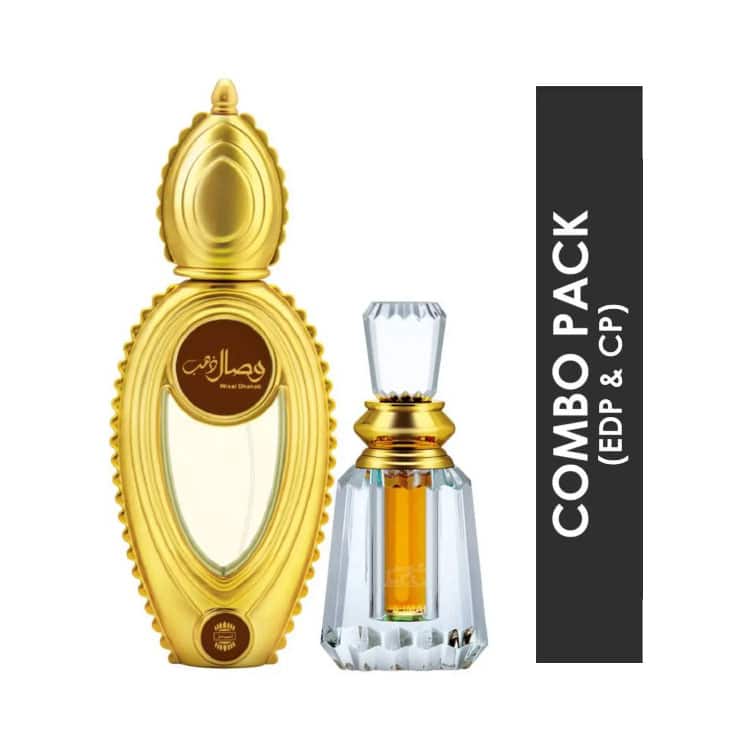 AJMAL Wisal Dhahab Eau De Parfum Fruity Floral Perfume And Oudh Mukhallat Oriental Oudhy - (2Pcs) - Ajmal