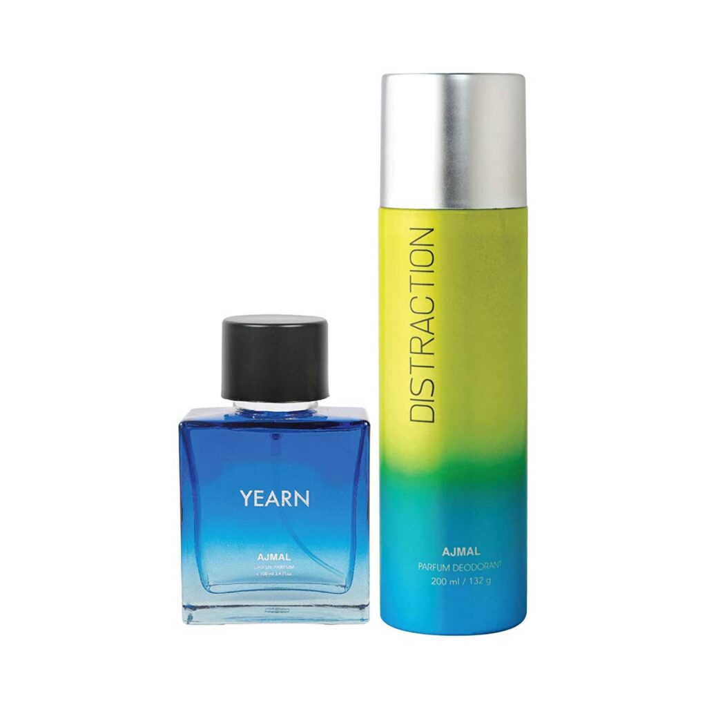 AJMAL Yearn Eau De Parfum & Distraction Deodorant - (2Pcs) - Ajmal