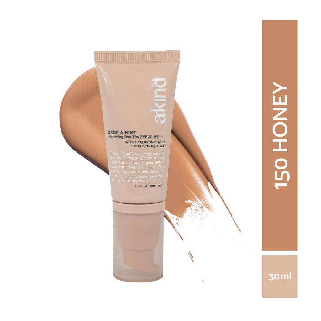 Akind Drop a Hint Hydrating Skin Tint SPF 30 PA +++ - 150 Honey (30 ml) - Akind