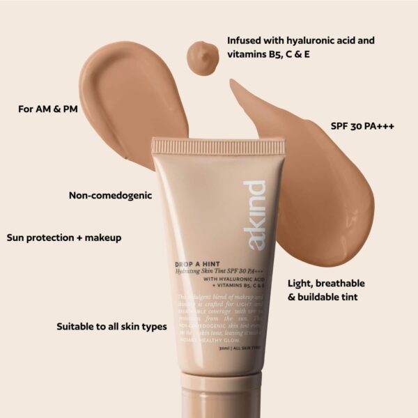 Akind Drop a Hint Hydrating Skin Tint SPF 30 PA +++ - 150 Honey (30 ml) - Akind