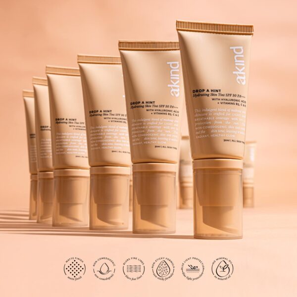 Akind Drop a Hint Hydrating Skin Tint SPF 30 PA +++ - 160 Caramel (30 ml) - Akind