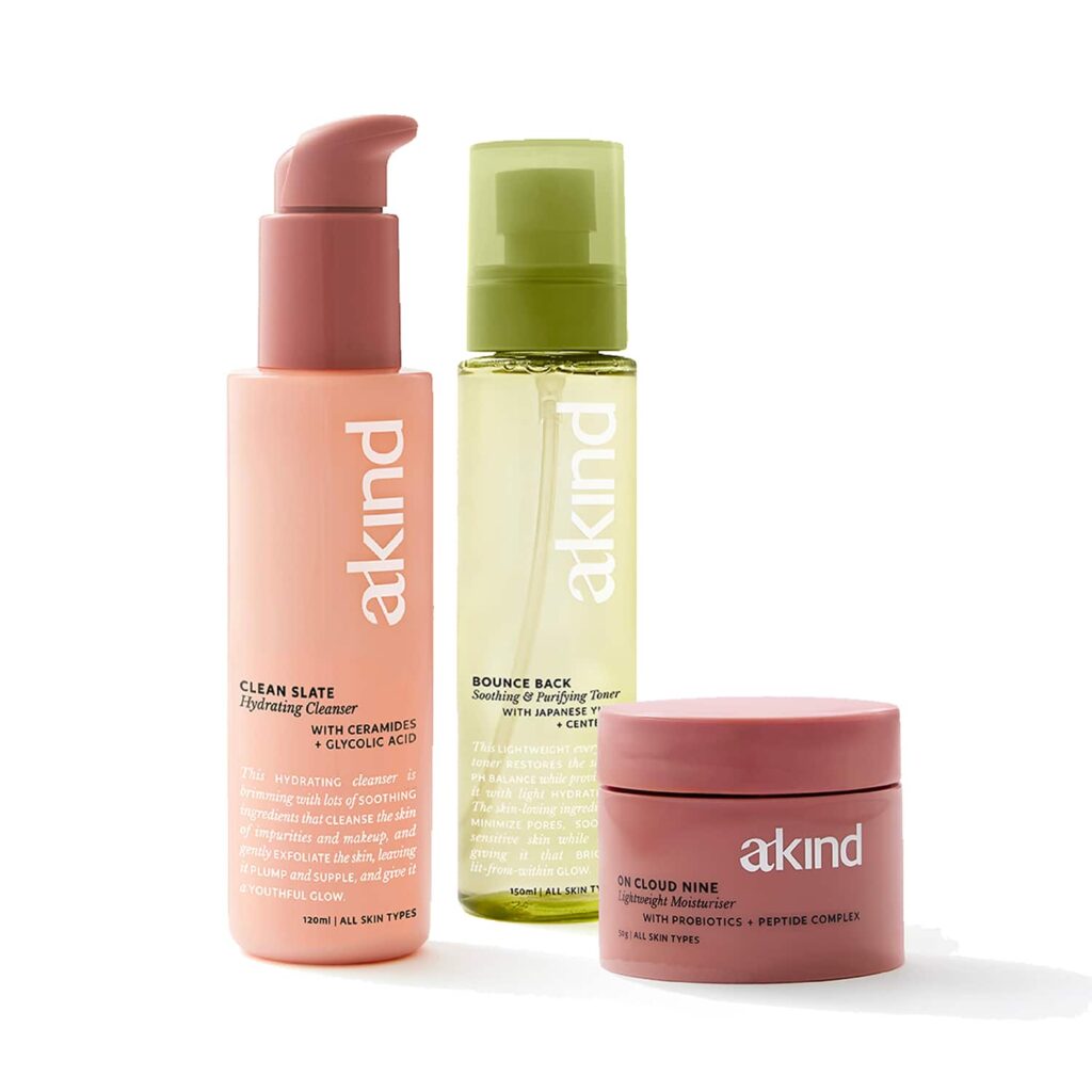 Akind Great To Hydrate Dry Skin Combo - Cleanser + Toner + Moisturizer - Akind
