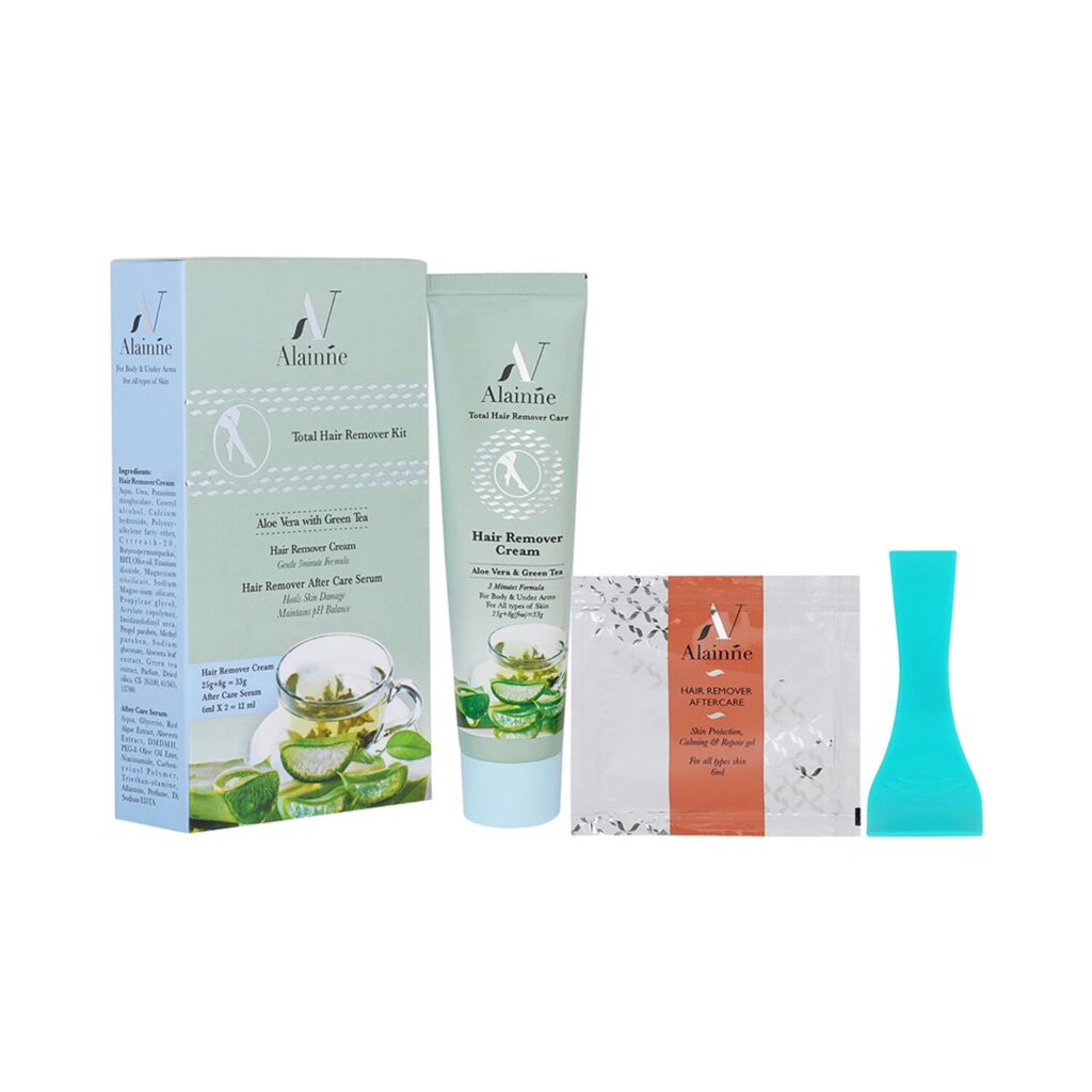 Alainne Aloe Vera With Green Tea Hair Remover Kit (33 g) - Alainne