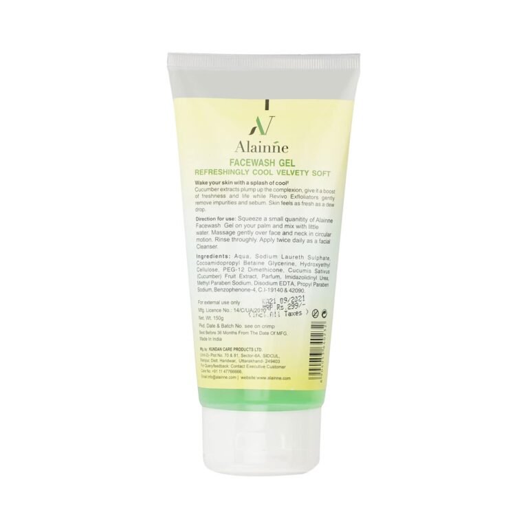 Alainne Cucumber Extract Facewash Gel - (150g) - Alainne