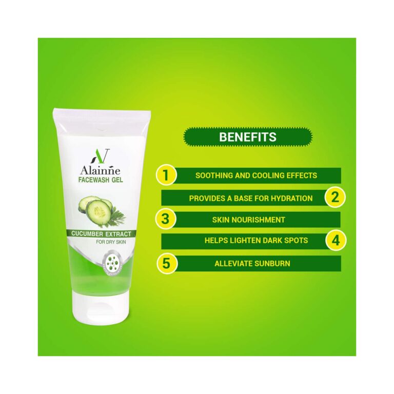 Alainne Cucumber Extract Facewash Gel - (150g) - Alainne