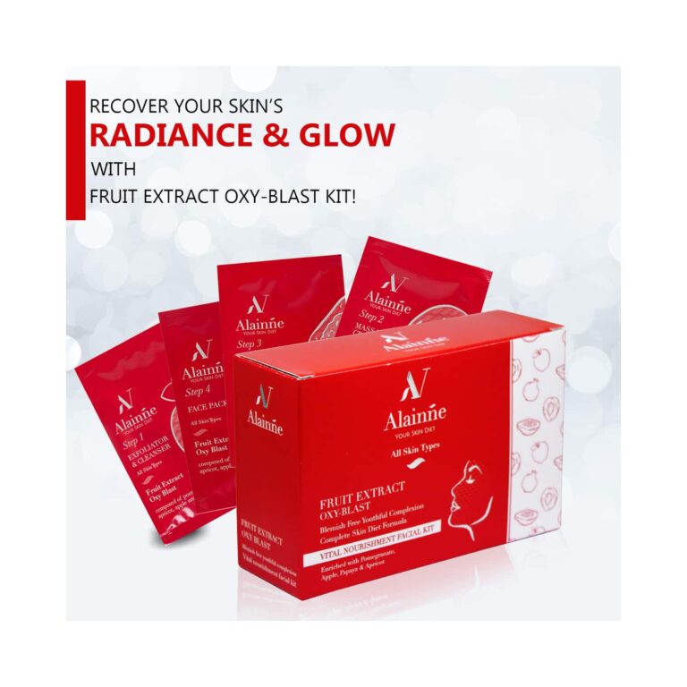 Alainne Fruit Extract Oxy Blast Facial Kit - (4Pcs) - Alainne
