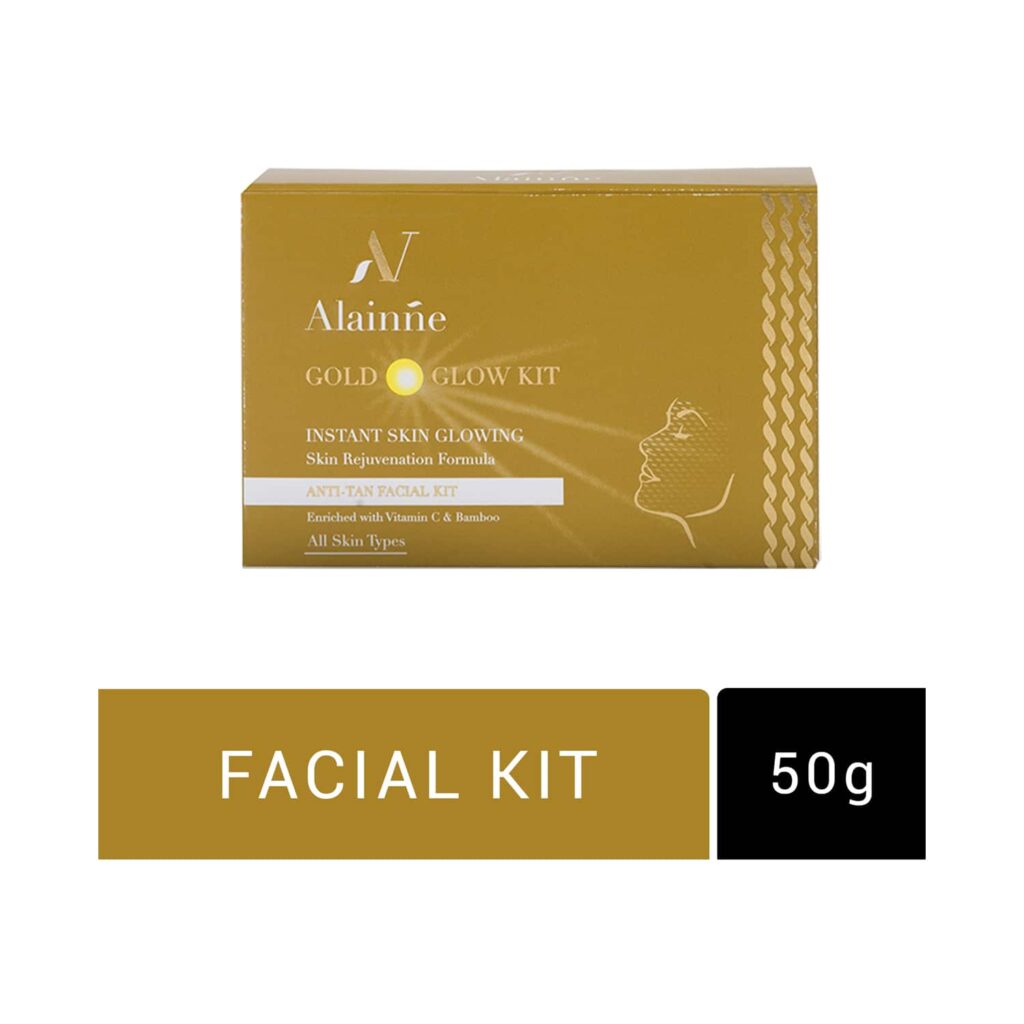 Alainne Gold Glow Facial Kit - (5Pcs) - Alainne