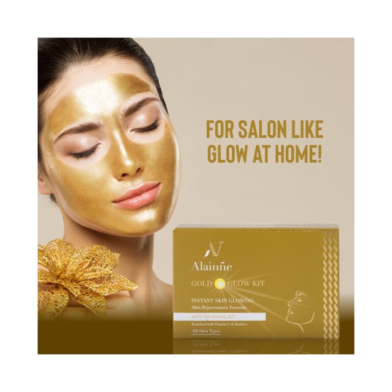 Alainne Gold Glow Facial Kit - (5Pcs) - Alainne