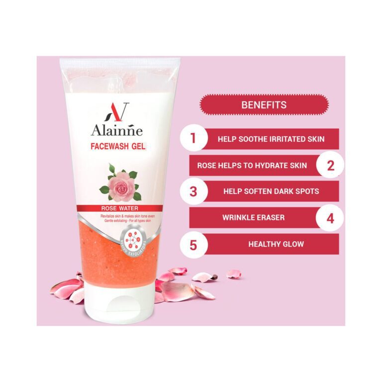 Alainne Rose Water Gel Facewash - (150g) - Alainne