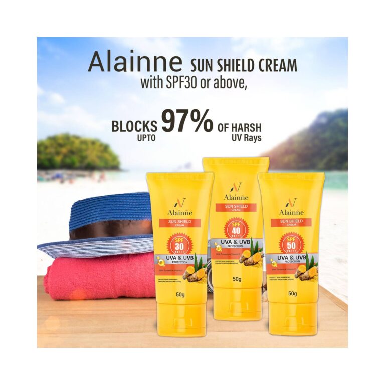 Alainne Sun Shield Cream UVA & UVB Protection SPF-40 - (50g) - Alainne