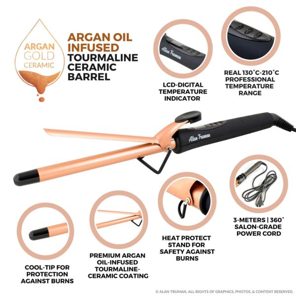 Alan Truman Argan Gold Ceramic Curler - 19mm (1 Pc) - Alan Truman