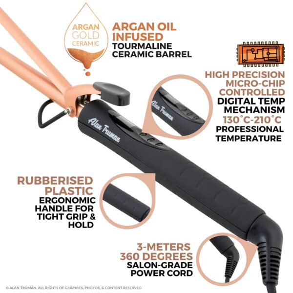 Alan Truman Argan Gold Ceramic Curler - 19mm (1 Pc) - Alan Truman