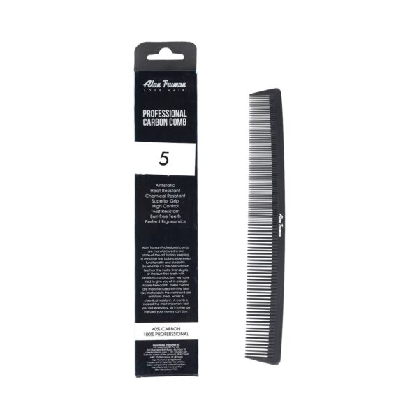 Alan Truman CB-05 Standard Fine Teeth Carbon Comb (1 Pc) - Alan Truman