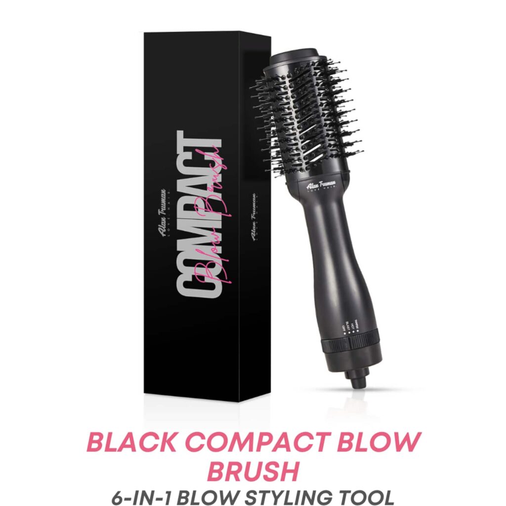 Alan Truman Compact Blow Brush - Black (1 Pc) - Alan Truman