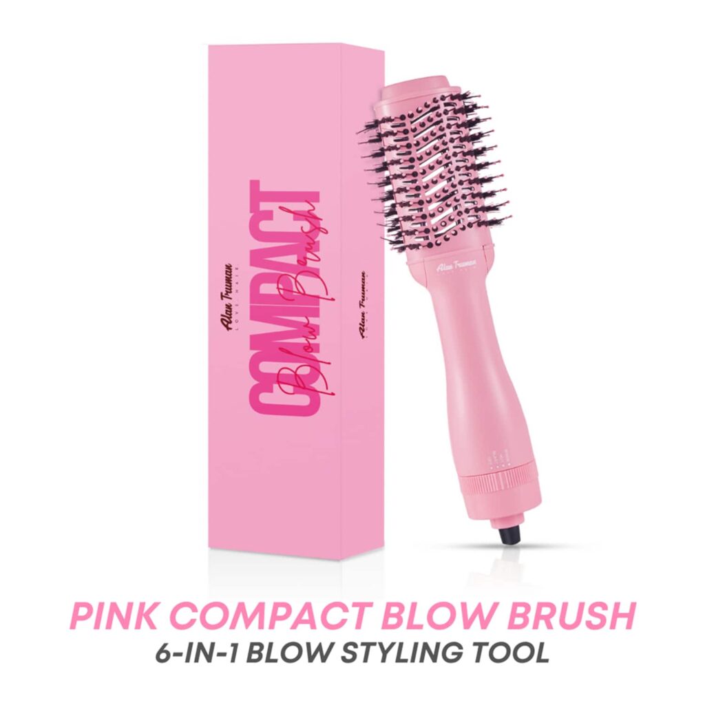 Alan Truman Compact Blow Brush - Pink (1 Pc) - Alan Truman
