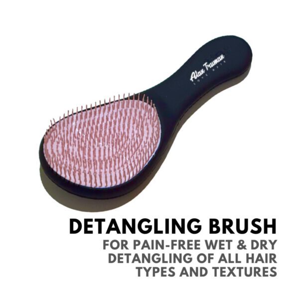 Alan Truman DT-09 Detangling Brush - Black and Pink (1Pc) - Alan Truman
