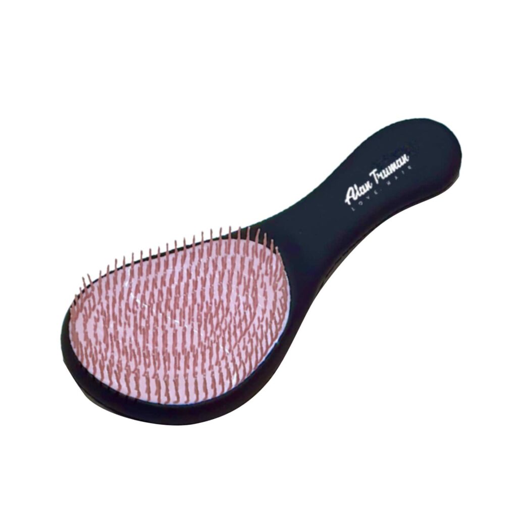 Alan Truman DT-09 Detangling Brush - Black and Pink (1Pc) - Alan Truman