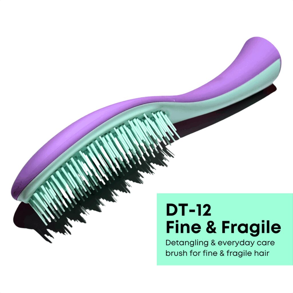 Alan Truman Dt-12 Fine & Fragile Detangling & Everyday Care Brush - Purple - Alan Truman