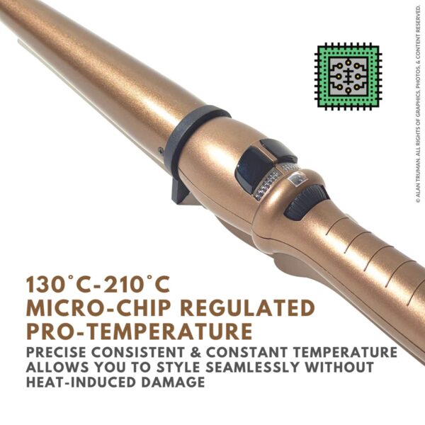 Alan Truman Gold Ceramic Wand - Medium 25-13mm (1 Pc) - Alan Truman