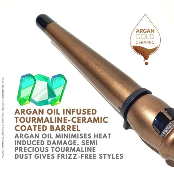 Alan Truman Gold Ceramic Wand - X-Large 38-25mm (1 Pc) - Alan Truman