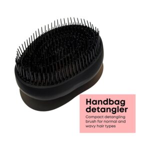 Alan Truman Handbag Detangler - Compact Detangling Brush - Black - Alan Truman