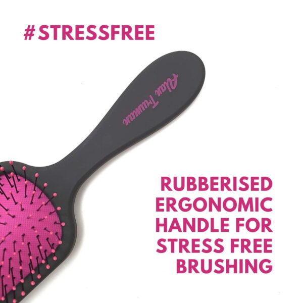 Alan Truman Knot No More Detangling and Hair Care Brush - Pink Hot Glare (1 Pc) - Alan Truman