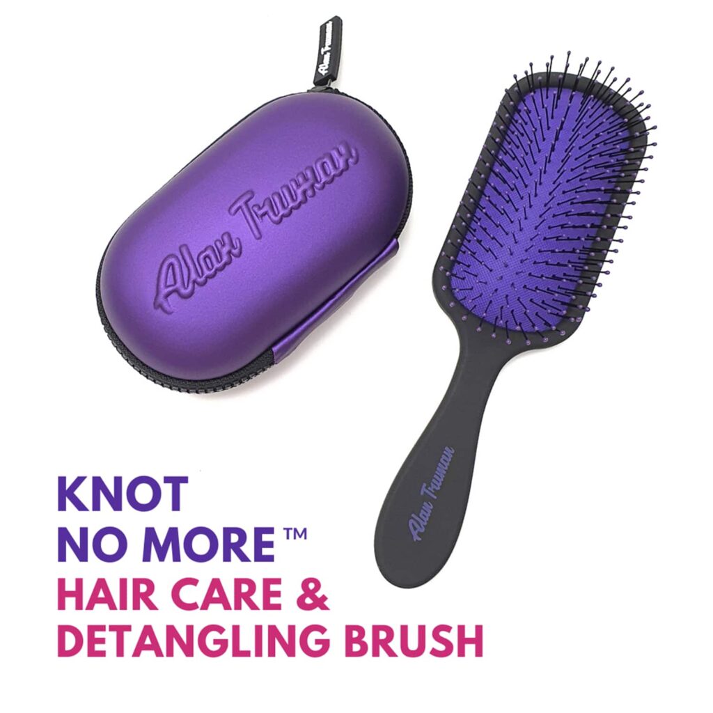 Alan Truman Knot No More Detangling and Hair Care Brush - Playful Purple - Alan Truman
