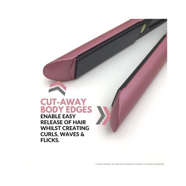 Alan Truman Soft Pink Tourmaline Ceramic Straightener AT-104 (1Pc) - Alan Truman