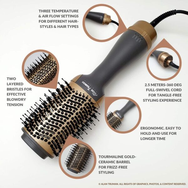 Alan Truman The Blow Brush - Grey Gold Ceramic (1 Pc) - Alan Truman