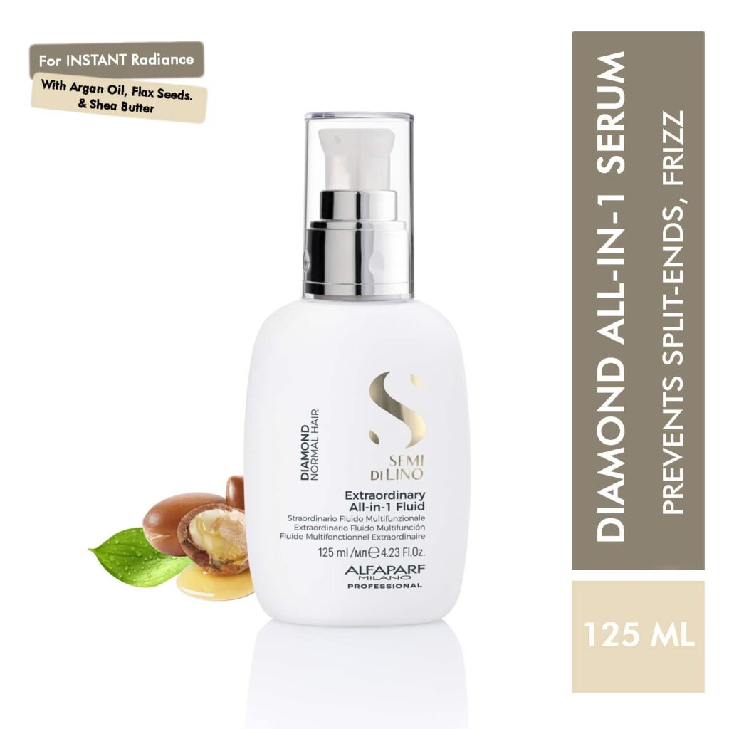 Alfaparf Milano Diamond Extraordinary All-In-1 Serum, Dry, Frizzy, Straight, Wavy Hair (125 ml) - Alfaparf Milano
