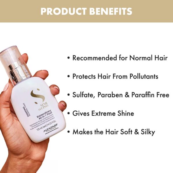 Alfaparf Milano Diamond Extraordinary All-In-1 Serum, Dry, Frizzy, Straight, Wavy Hair (125 ml) - Alfaparf Milano