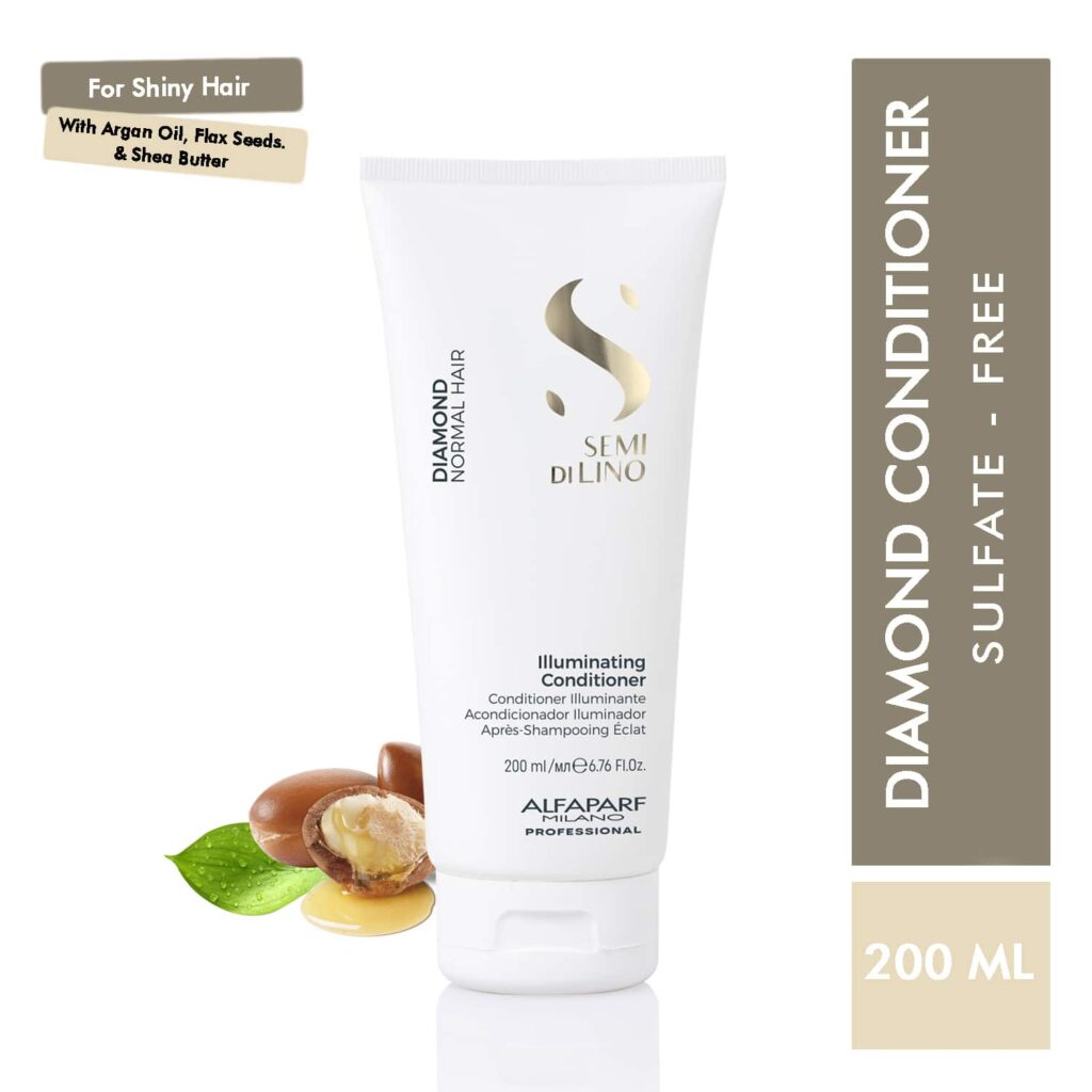 Alfaparf Milano Diamond Illuminating Conditioner - Splitend Repair, Shine, Wavy Hair (200 ml) - Alfaparf Milano