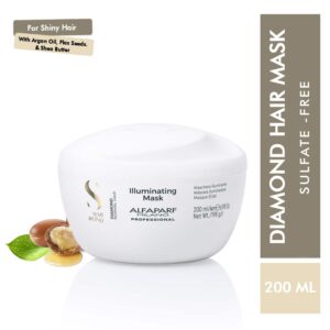 Alfaparf Milano Diamond Illuminating Mask - Splitend Repair, Shine, Straight, Wavy Hair (200 ml) - Alfaparf Milano