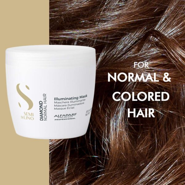 Alfaparf Milano Diamond Illuminating Mask - Splitend Repair, Shine, Straight, Wavy Hair (500 ml) - Alfaparf Milano