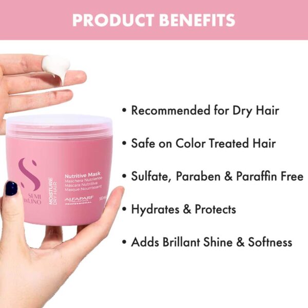 Alfaparf Milano Nutritive Mask For Dry, Damaged Hair, Frizzy Hair, Moisturizing (500 ml) - Alfaparf Milano