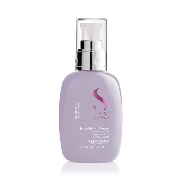 Alfaparf Milano Semi Di Lino Smoothing Cream Dry, Frizzy Hair, Smooth, Shiny, Rebel Hair (125 ml) - Alfaparf Milano