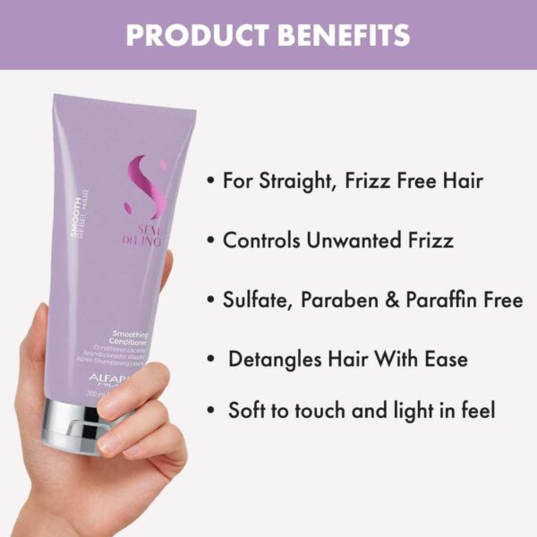 Alfaparf Milano Smoothing Low Conditioner - Dry, Frizzy Hair, Smooth, Shiny, Rebel Hair (250 ml) - Alfaparf Milano