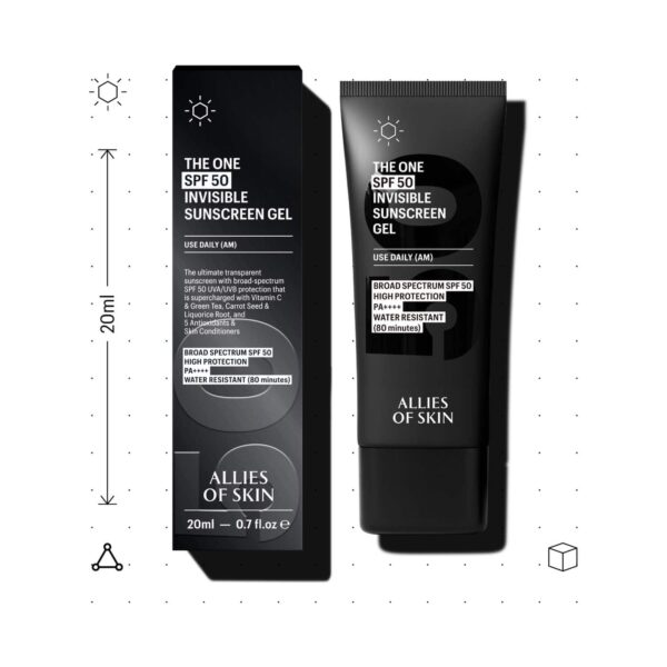 Allies Of Skin The One Spf 50 Invisible Sunscreen Gel (20 ml) - Allies Of Skin