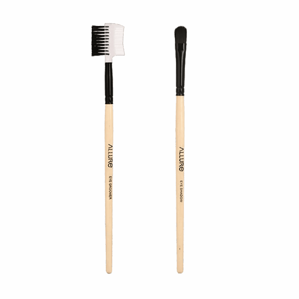 Allure Classic Eye Groomer & Eye Shadow Brush Combo - (2Pcs) - Allure
