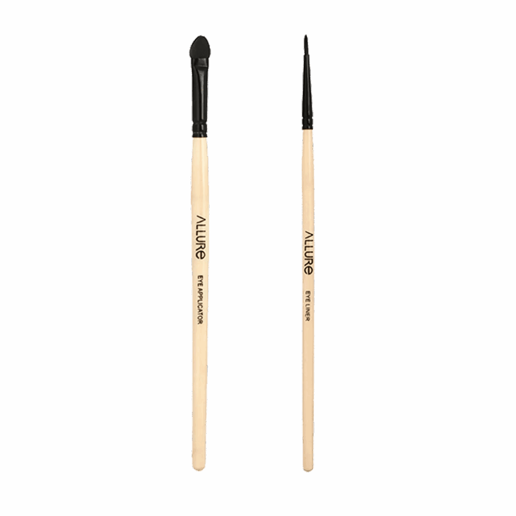 Allure Classic Eye Liner Brush & Eye Applicator Combo - (2Pcs) - Allure